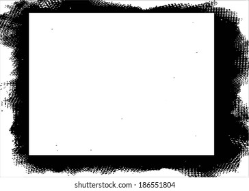 Abstract grunge frame texture. Design vector template.
