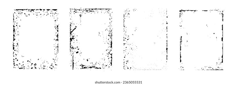 Abstract grunge frame texture on a white background. Vector grunge textures isolated. Grunge backgrounds and frames