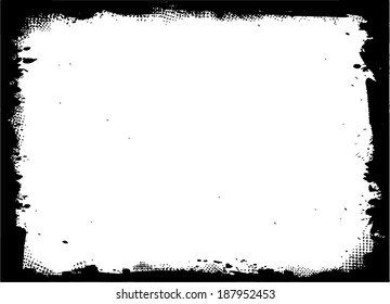 Abstract grunge frame. vector template