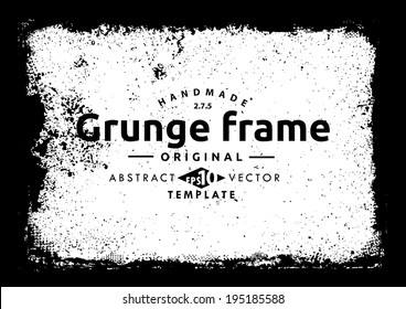 Abstract grunge frame. vector template