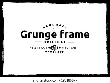 Abstract grunge frame. vector template