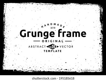 Abstract grunge frame. vector template