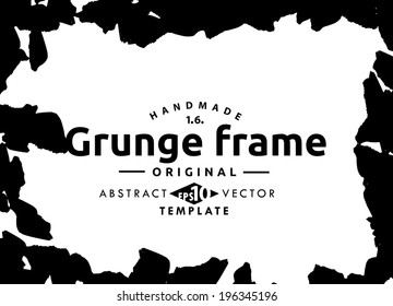 Abstract grunge frame. vector template
