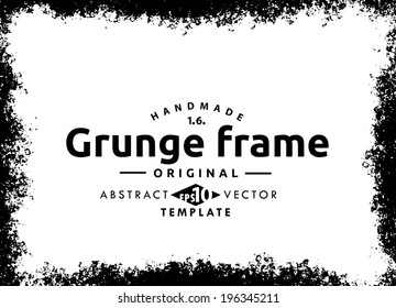 Abstract grunge frame. vector template