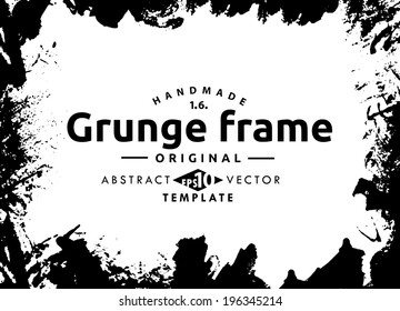 Abstract grunge frame. vector template