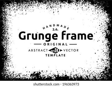Abstract grunge frame. vector template