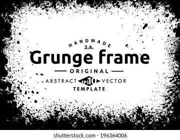 Abstract grunge frame. vector template