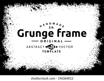 Abstract grunge frame. vector template