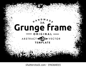 Abstract grunge frame. vector template