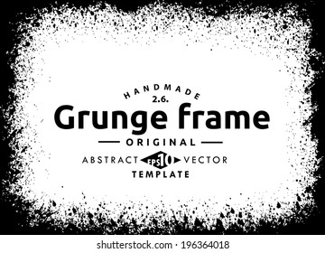 Abstract grunge frame. vector template