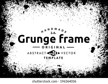 Abstract grunge frame. vector template