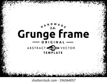 Abstract grunge frame. vector template