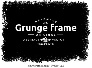 Abstract grunge frame. vector template