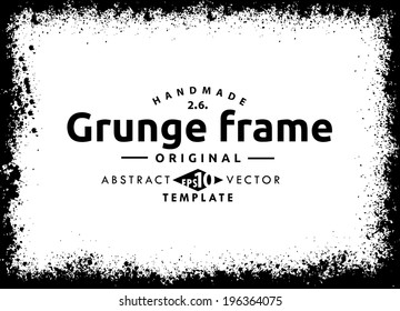 Abstract grunge frame. vector template