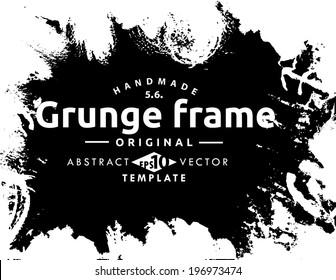 Abstract grunge frame. vector template