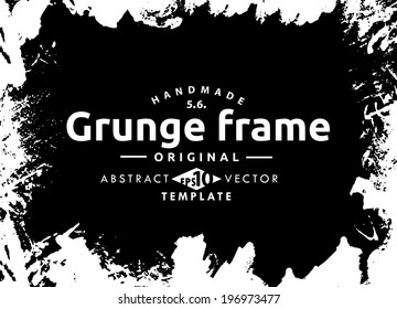Abstract grunge frame. vector template