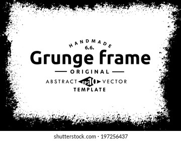 Abstract grunge frame. vector template