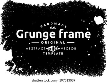 Abstract grunge frame. vector template
