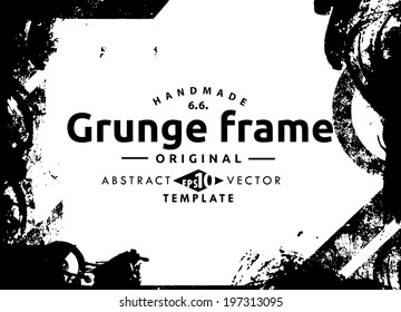 Abstract grunge frame. vector template