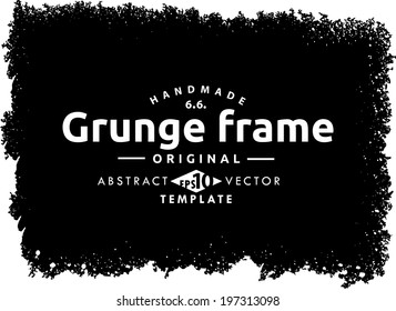 Abstract grunge frame. vector template