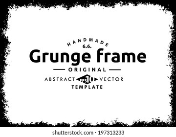 Abstract grunge frame. vector template