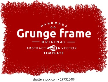 Abstract grunge frame. vector template