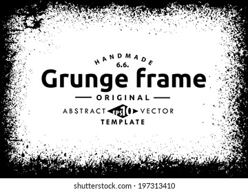 Abstract grunge frame. vector template