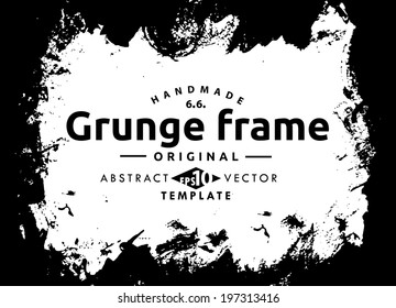 Abstract grunge frame. vector template