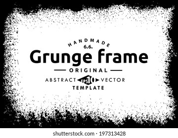 Abstract grunge frame. vector template