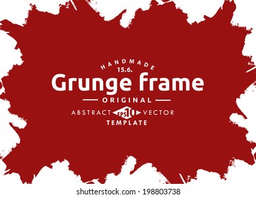 Abstract grunge frame. vector template