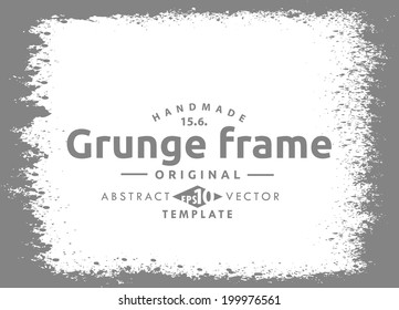 Abstract grunge frame. vector template