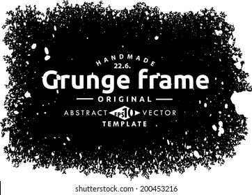 Abstract grunge frame. vector template