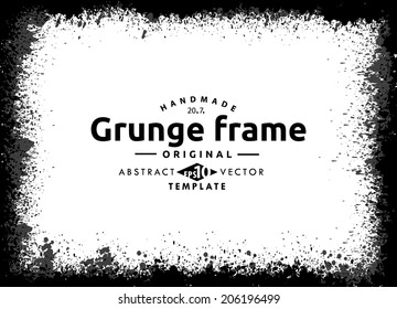 Abstract grunge frame. vector template