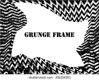 Abstract grunge frame. vector template