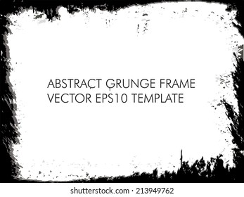 Abstract grunge frame. vector template