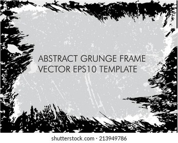 Abstract grunge frame. vector template