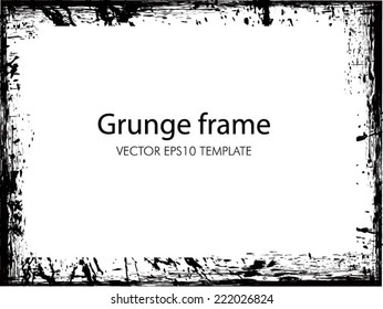 Abstract grunge frame. vector template