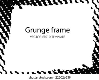 Abstract grunge frame. vector template