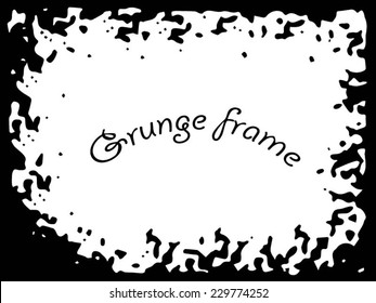 Abstract grunge frame. vector template