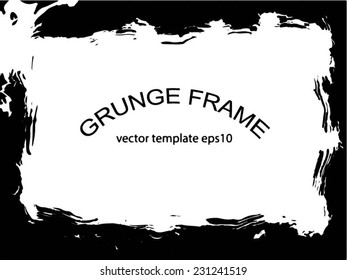 Abstract grunge frame. vector template