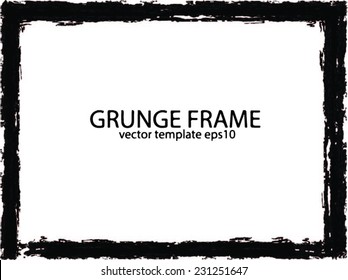 Abstract grunge frame. vector template