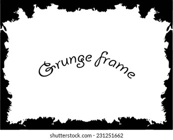 Abstract grunge frame. vector template