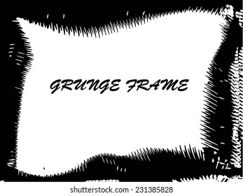 Abstract grunge frame. vector template