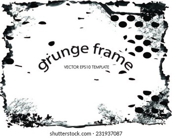 Abstract grunge frame. vector template 