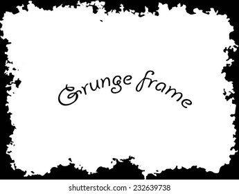 Abstract grunge frame. vector template 