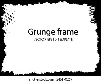 Abstract grunge frame. vector template