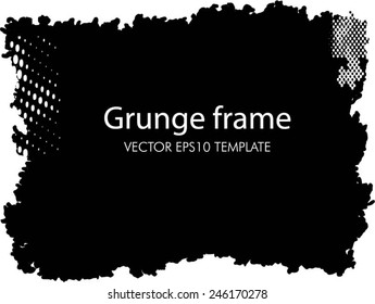 Abstract grunge frame. vector template