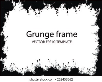 Abstract grunge frame. vector template