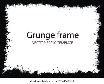 Abstract grunge frame. vector template