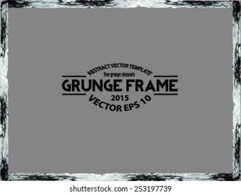 Abstract grunge frame. vector template